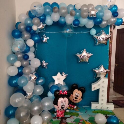 birthday decoration with currten